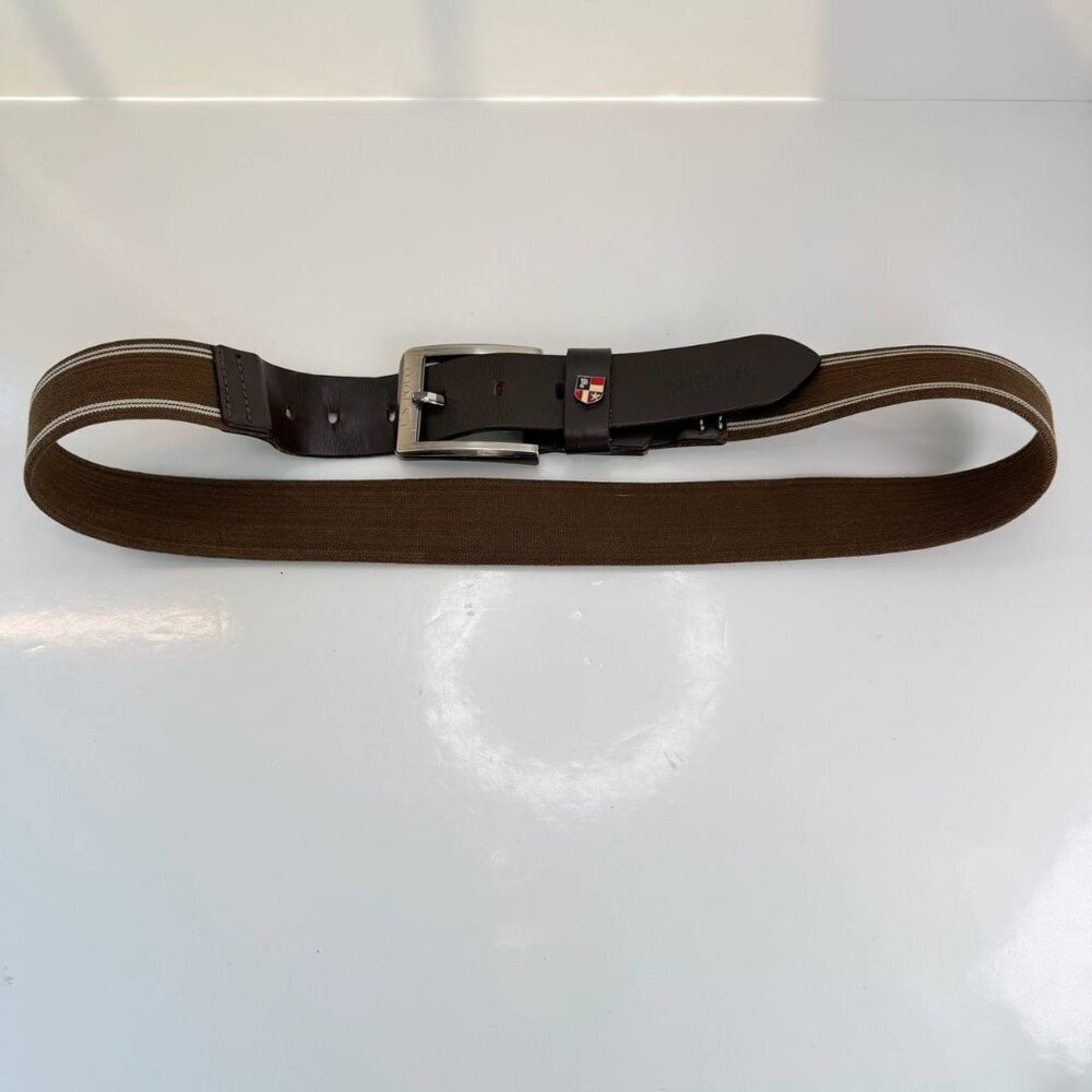 Men’s U.S. Polo Assn. Leather & Canvas Belt - Size 32 - Picture 9 of 13
